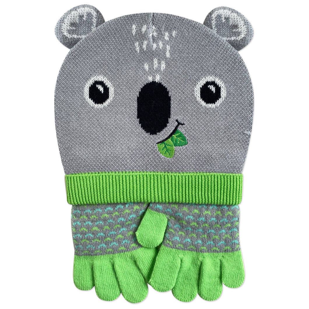 ZOOCCHINI - Toddler/Kids Winter Hat/Gloves Set - Koala